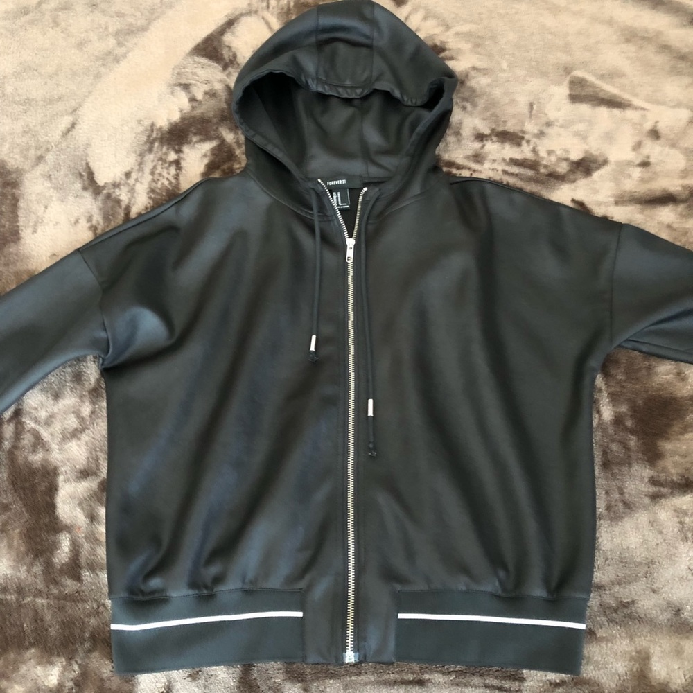 Forever 21 black zip up hoodie.
